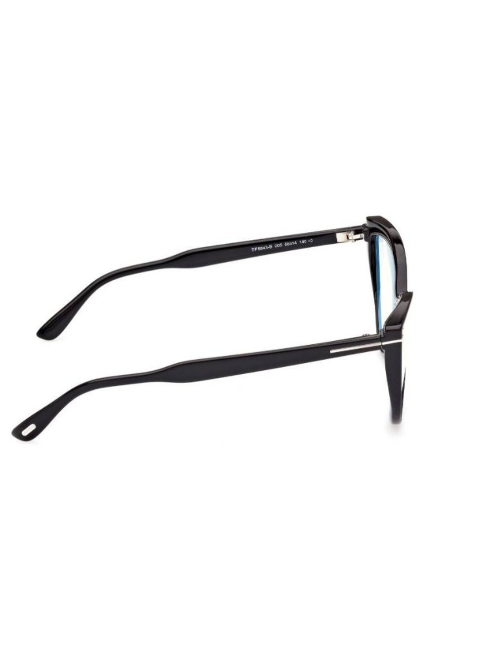 Tom Ford FT5843-B 005 Black Cat Eye Blue Light Glasses - Picture 6 of 8